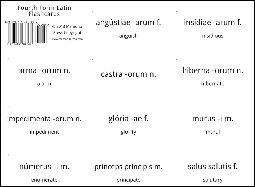 9781615382064-fourth-form-latin-flashcards-cheryl-lowe-michael-simpson