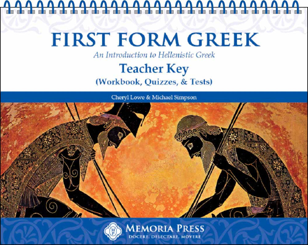 9781615387380-first-form-greek-teacher-key-for-workbook-quizzes-_-tests-cheryl-lowe-michael-simpson