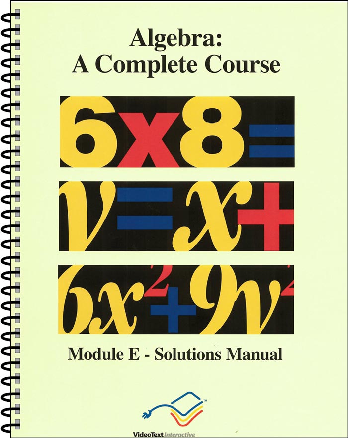 9781887891554-algebra-module-e-solutions-manual-tom-clark
