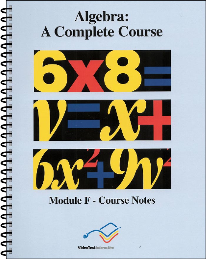 9781887891578-algebra-module-f-course-notes-tom-clark