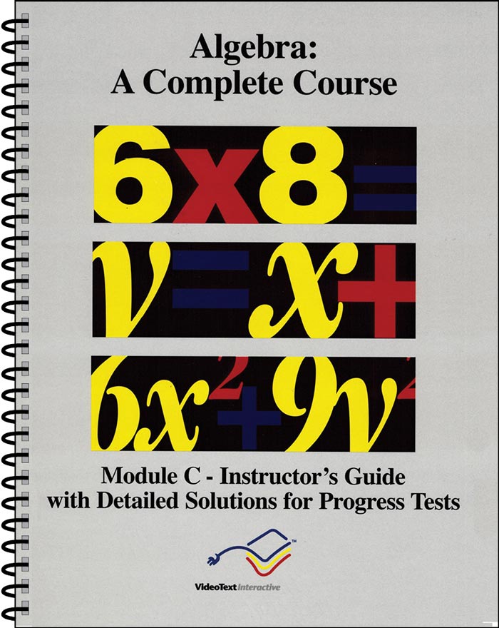 9781887891783-algebra-module-c-instructors-guide-donna-freiburger-tom-clark