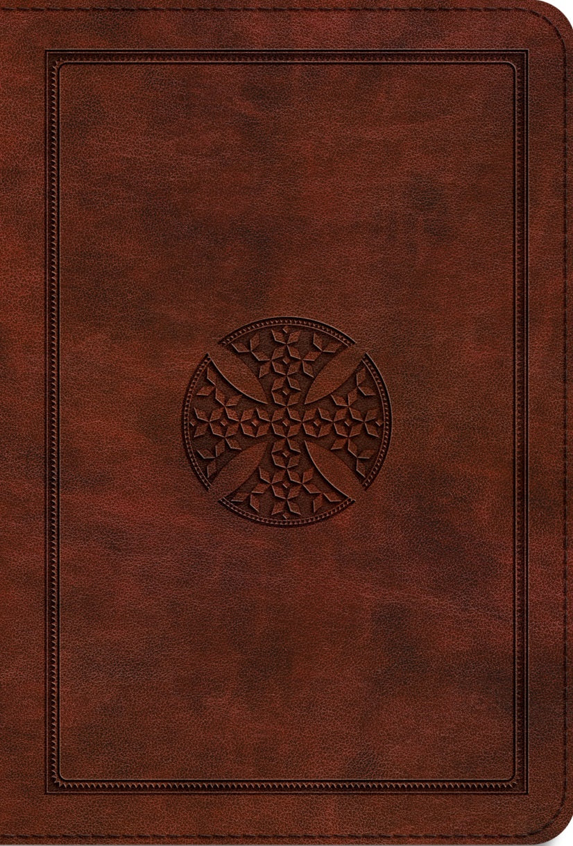 9798874902988-esv-large-print-compact-bible-red-letter-trutone-brown-mosaic-cross-design-esv