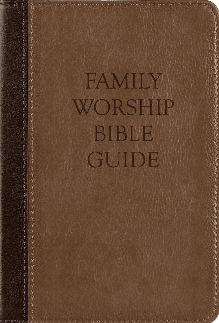9798886860405-family-worship-bible-guide-leather-like-two-tone-brown-michael-barrett-joel-r-beeke-jerry-bilkes-paul-smalley